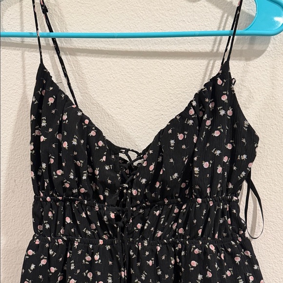 Floral Black Mini Dress - Picture 2 of 10